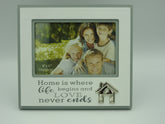 Silver Home Icon Photo Frame 4x6